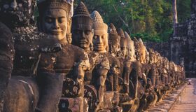 Angkor Wat Ancient Statues, Siem Reap